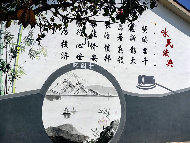 环园村浓厚的法治氛围。人民网记者 李芳森摄