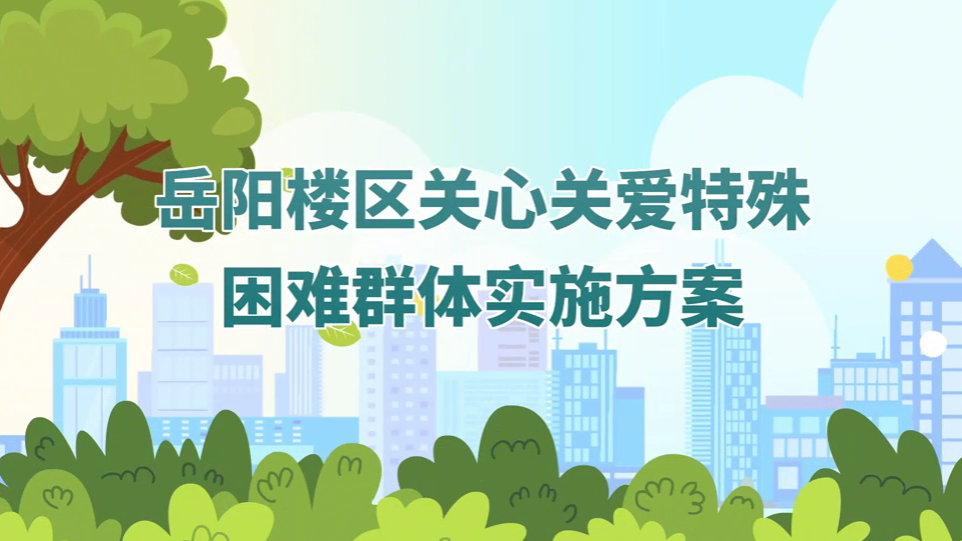 《岳阳楼区关心关爱特殊困难群体实施方案》MG动画