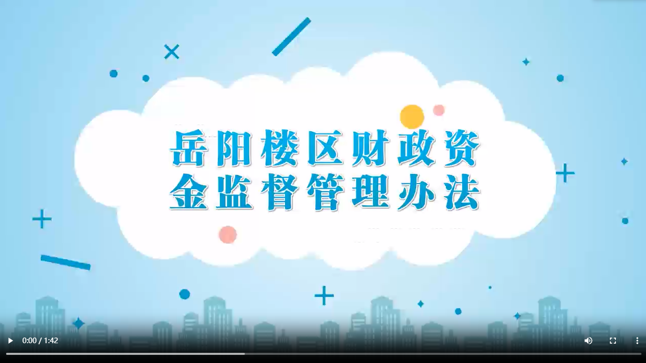 《岳阳楼区财政资金监督管理办法》MG动画
