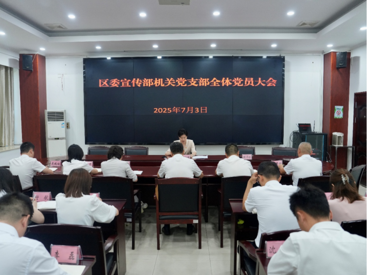 区委宣传部机关党支部全体党员大会召开